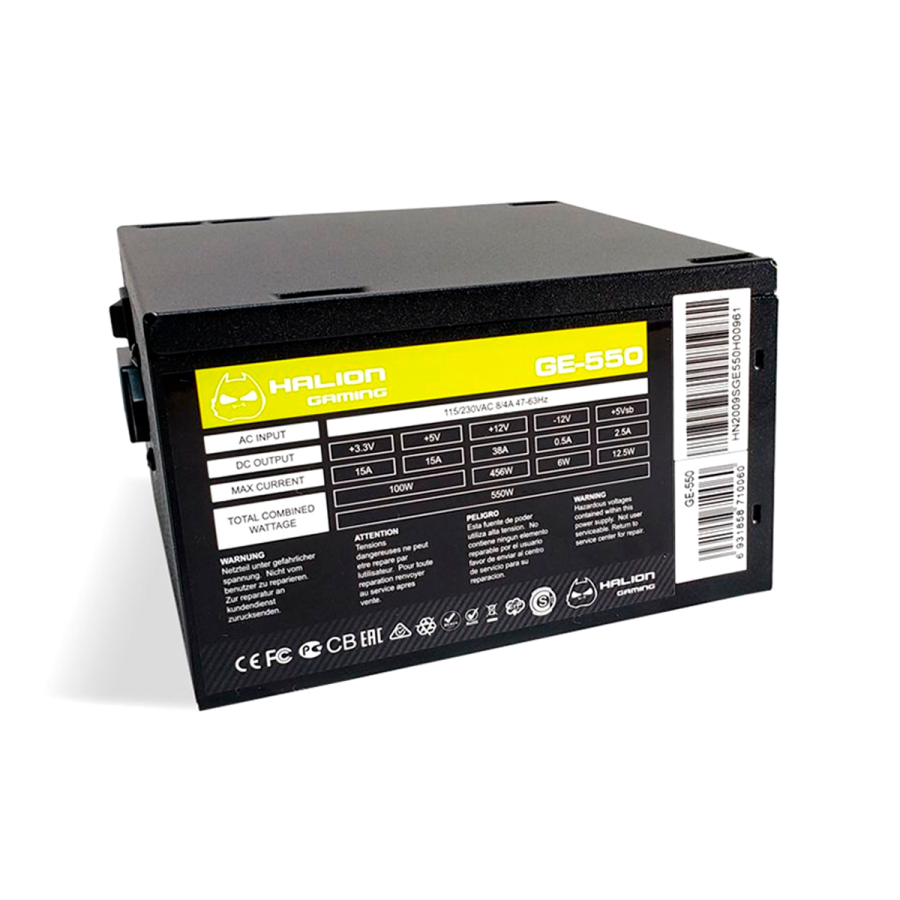 FUENTE DE PODER HALION GAMING ATX GE-550W